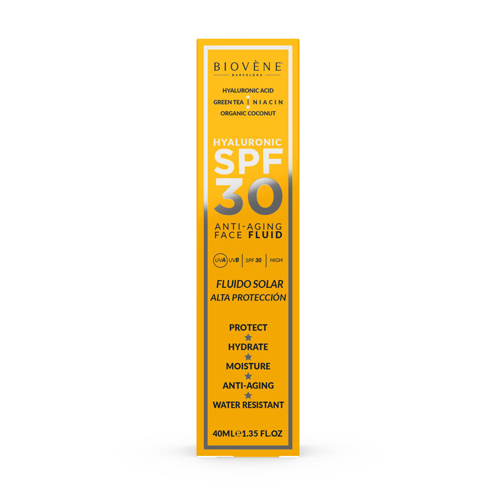 فلوئید ضد آفتاب و ضدپیری بیوون Hyaluronic Anti-Aging Facial Fluid SPF50 حجم 40 میلی‌لیتر