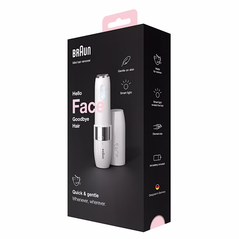 شیور برقی صورت براون Braun Face Mini Hair Remover FS1000 اورجینال | سفید با Smartlight
