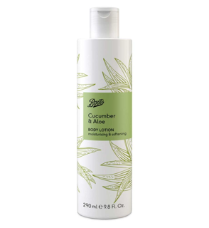 لوسیون بدن Boots Cucumber & Aloe اورجینال | مرطوبکننده و نرمکننده پوست ۲۹۰ میلیلیتر