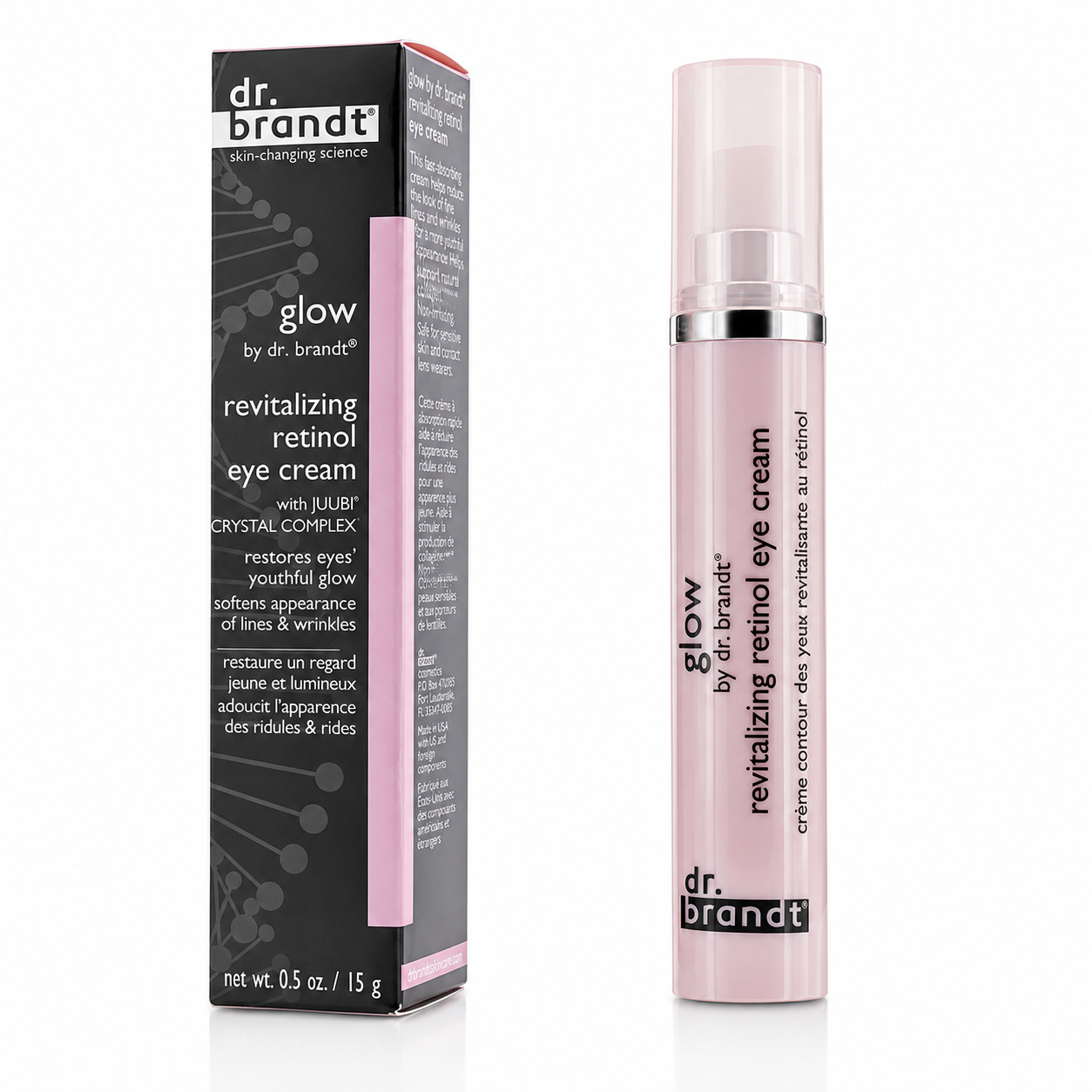 کرم دور چشم Dr. Brandt Glow Invigorating Retinol اورجینال | حاوی رتینول و Ruby Crystal Complex