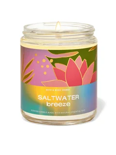 شمع معطر تک فیتیله بث اند بادی ورکس مدل Saltwater Breeze