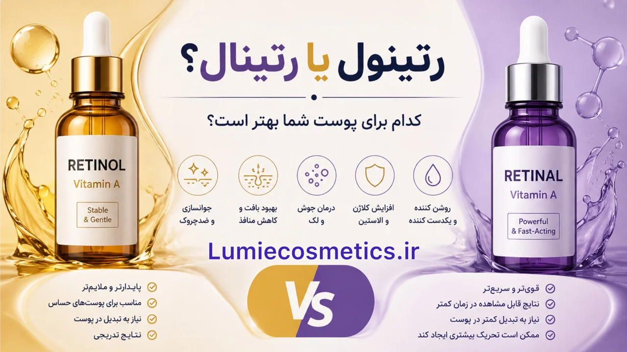 رتینول یا رتینال؟ کدام بهتر است؟ مقایسه کامل رتینول و رتینال برای پوست